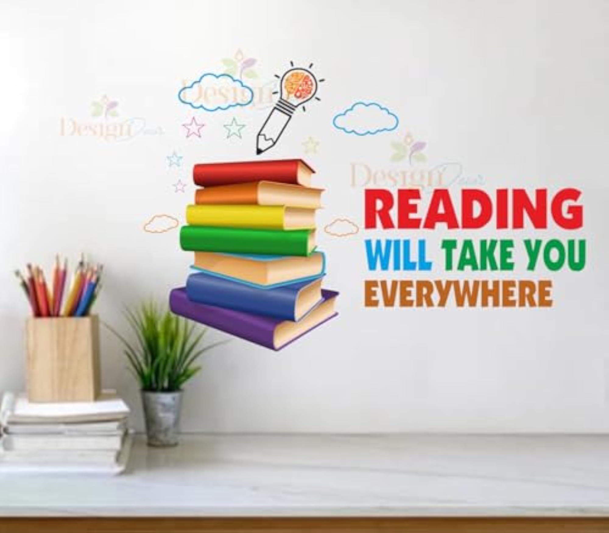 DesignDecor Reading Wall Sticker
